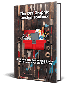 image of the cover of The DIY Graphic Design Toolbox full of the best free and paid design tools